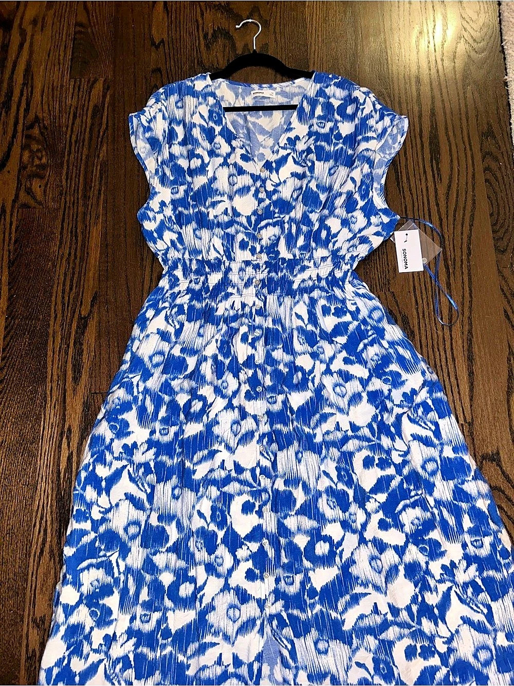 Women’s Sonoma Blue & White Floral Midi Dress
